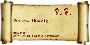Voszka Hedvig névjegykártya